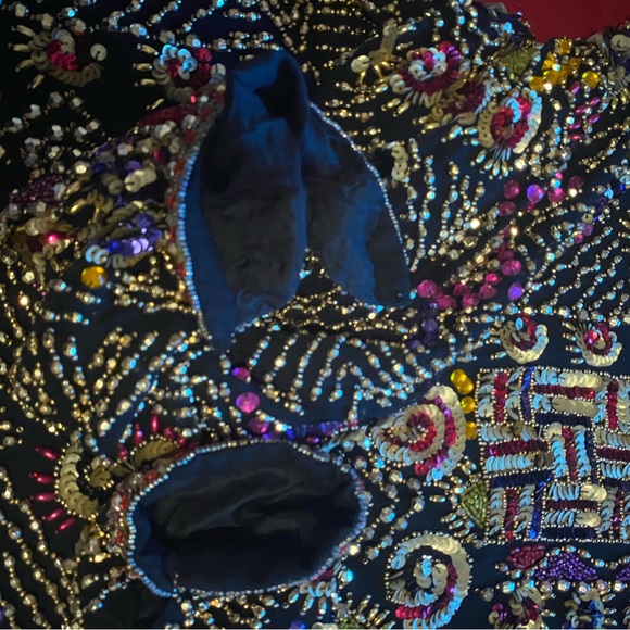 Vintage BlackTie fully beaded Top by Oleg Cassini (med-lg see measurements) - Picture 8 of 9